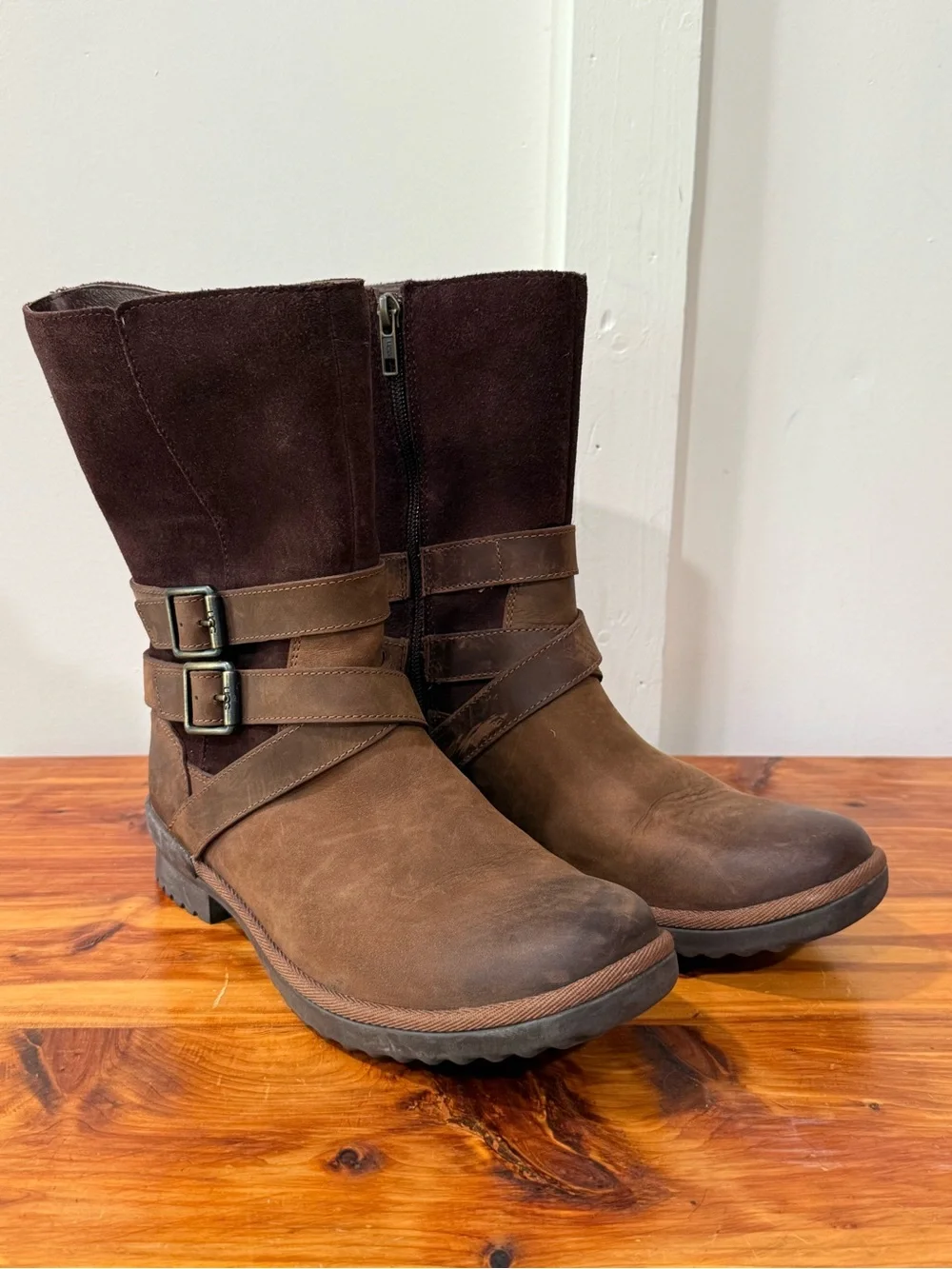 UGG Lorna Brown Waterproof Leather Boots